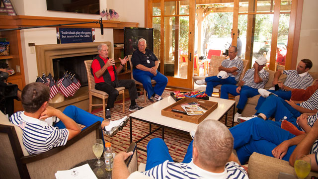 Former Ryder Cup Captain Dave Stockton visits U.S. PGA Cup Team