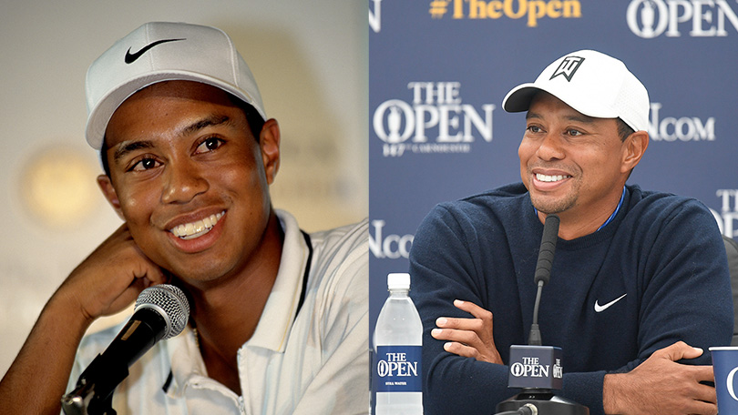 A Tiger Woods side-by-side comparison.