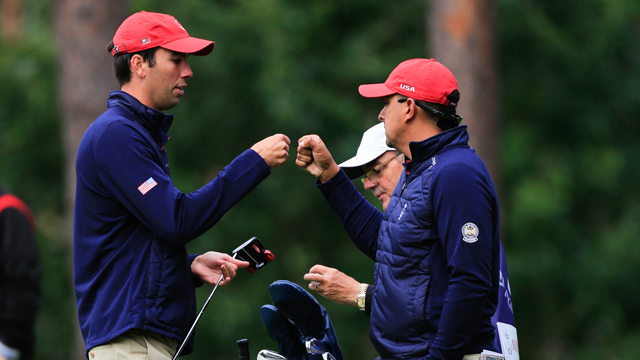 US rally in foursomes sets up Sunday chase for the PGA Cup