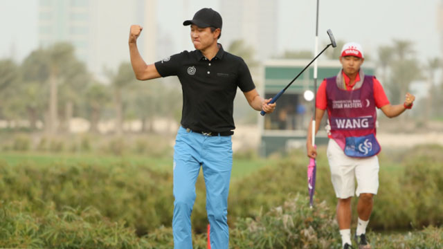 Jeunghun Wang wins 3-man playoff at Qatar Masters 