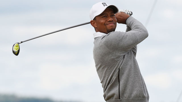 Tiger Woods in action at Greenbrier after summer vacation with kids