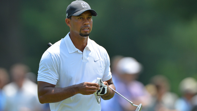 Tiger Woods misses cut at Quicken Loans National, four tied for lead