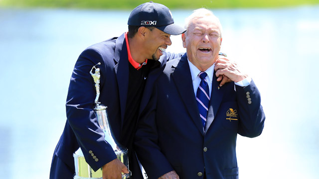 Woods wins his eighth Arnold Palmer Invitational, returns to No. 1 in world